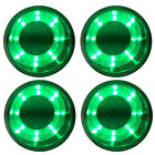 4Pcs Green LED Drink Holder Stainless Steel Marine Boat Cup Holder Truck RV Car