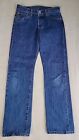 Levis 501 Jeans Mens 29x30 Button Fly Distressed Medium Blue Cotton 2022