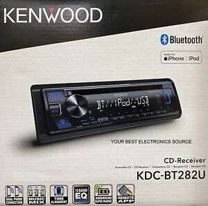 NEW Kenwood KDC-BT282U 1-DIN Car Audio Stereo Receiver, CD/AM/FM w/ Bluetooth