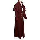 Men's Jackets Medieval Victorian Style Cloak Costum Frock Coat Long Trench Cape