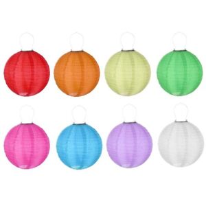 12in Waterproof LED Solar Cloth Chinese Lantern Festival Party Hanging Lamp