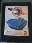 *READY to DISPLAY*1960's A/C Delco Spark plugs *Original*Corvette car ad print