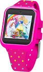 Accutime Kids Mattel Barbie Pink Educational Learning Touchscreen Smart Watch To