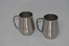 Lot (2) BELVEDERE VODKA Branded Stainless Steel Moscow Mules Mugs Cups Silver