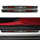 2x Mugen B Carbon Fiber Rubber Car Door Welcome Plate Sill Scuff Cover Protector (For: CRX)