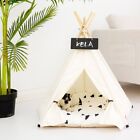 Small Pure White Pet Teepee Bed House for Dogs & Cats Portable Indoor/Outdoor
