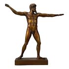 Poseidon or Zeus of Artemision Greek God Nude Male Real Bronze Sculpture Statue