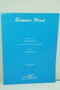 Summer Wind Sheet Music Henry Mayer Johnny Mercer 1960s Billboard Hot 100 Hit