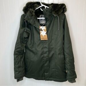 Hoodlamb Ladies Classic Jacket Deep Army Green Size Small Coat