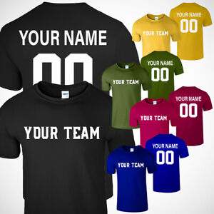 Personalized Custom Name Number Football Team Funny Customized Colors T-Shirt