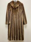 Vintage! MEICO FELL Germany Women's REAL FUR Brown Overcoat Size M
