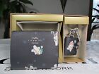 Coach Boxed Snowman Print Snap Wallet And Picture Frame Bag Charm C6941 Midnight