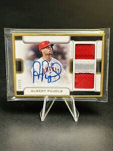 2023 Topps Definitive ALBERT PUJOLS Gold Framed Patch Collection Auto /25 ANGELS