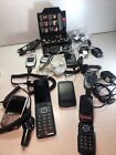 Lot of 9 Vintage UNTESTED Cell Phones & Chargers ~ Samsung Verizon LG BlackBerry