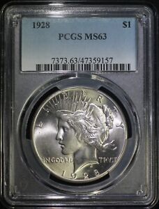 1928 P Peace Silver Dollar PCGS MS63 Choice BU Key Date Low Mintage Coin