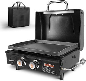 Table Top Grill Portable Griddle with Carry Bag 22 Inch,24,000 BTU,348 Sq
