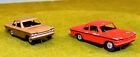 TootsieToy Chevy Corvair Slot Car Lot of TWO Red Gold Diecast RARE Work! Vintage