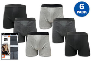 Men's 6-Pack Boxer Briefs Cotton Comfort Stretch Underwear S - 3XL