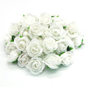 50PC Artificial Fake Rose Flower Heads Silk Bulk Bouquet Wedding Party DIY Decor