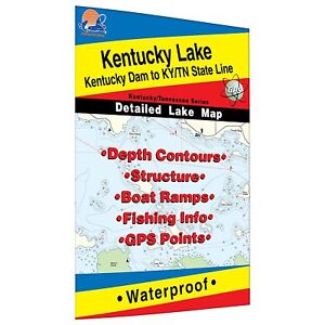 Kentucky Lake North (Kentucky Dam to KY/TN Line) Fishing Map #L120
