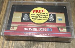 Vintage Cassette Tape, MAXELL UDS-II 90,Ultra Dynamic Super Cassette New