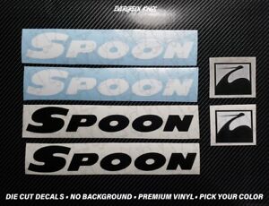 SPOON Sports 4pcs - WHITE OR BLACK - Civic EK9 EG EF S2K NSX Sticker Vinyl JDM