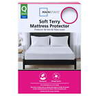 New ListingSoft Terry Waterproof Fitted Mattress Protector Queen