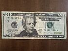 US $20 Dollar Bill Fancy Serial Number Note 12225522 2017A