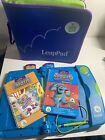 Leap Frog Leap pad with 2 game with book and carrying case blue green bag