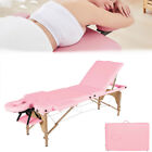 Portable Massage Table Height Adjustable Salon Facial SPA Massage Bed 3 Folding