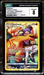 CGC 8 NM-MINT Charizard TG03/TG30 CHARACTER RARE HOLO Lost Origin Pokemon Card