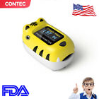 Kid Pediatric Child Pulse Oximeter Finger Blood Oxygen Saturation Monitor Yellow