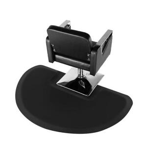Salon Mat for Hair Stylist 3′x5′ Barber Shop Salon Chair Mat - Black Semi Circle