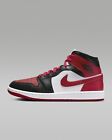 Nike Air Jordan 1 Mid Black Toe White Red DQ8426-106 Men’s Shoes NEW