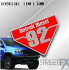 Detroit Diesel 92 Red Decal Sticker for 4x4 4WD Truck
