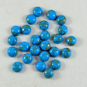 Excellent Item Copper Turquoise Round Small Lot Cabochon Gemstone For Jewelry
