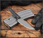 RMJ Tactical Unmei Knife Tungsten Nitro-V Blade Black G-10 Handle w/Sheath