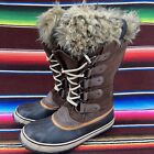 Sorel Joan of Arctic Womens Boots Sz 9 Brown Faux Fur Trim Waterproof Tall Snow