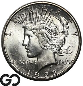 1922-S Peace Dollar, Cartwheel Mint Luster, Gem BU++
