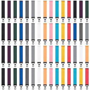 36 Pcs Colorful Wristlet Keychain Bulk Nylon Hand Wrist Strap Lanyard 12 Colo...