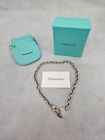 Tiffany & Co Sterling Silver Oval Tag  RETURN TO TIFFANY Necklace + Bag & Box