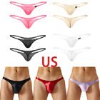 US Men Bikini Solid Swimming Briefs Low Rise Bulge Pouch Panties Thongs G-String