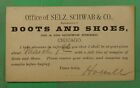 New ListingDR WHO 1870S POSTAL CARD ADVERTISING BOOTS/SHOES BRIDGEPORT IL FANCY j96450