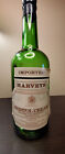 Vintage Empty Harveys Bristol Cream Glass Green Bottle with Original Stopper