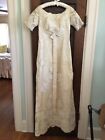 Vintage Wedding Gown Bridal Alencon Corded Embroidery Lace 1960’s Handmade Small