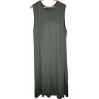 J. Jill Wearever Collection Plus Size 3X Dark Green Sleeveless Maxi Dress