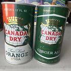(2) 1950's CANADA DRY Orange Soda & GINGER ALE 12 oz Flat Top Pop Cans Alaska
