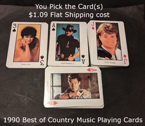 1990 Best of Country Music Playing Cards-YOU PICK THE CARD(S)-$1.09 FlatShipping