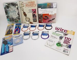 Jewelry Making Supplies Lot 3 Books New Mixed Wire & Pliers Bonus Magazine