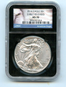 New Listing2014 NGC MS70 EARLY RELEASES SILVER EAGLE COIN!!